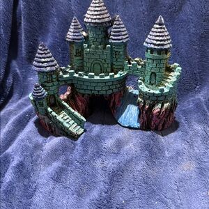 Blue and Purple Castle Aquarium Decor